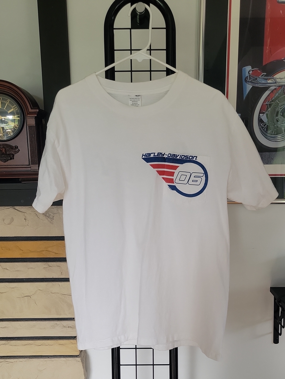Harley-Davidson T-Shirt Medium White Vintage